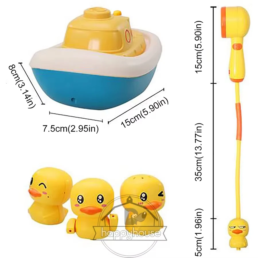 Baby Bath Toys for Kids Spray Water Bath Toys Electric Duck Baby Shower Water Toys Ball Bathroom Baby Toy Bathtub Toys Water Toy 6