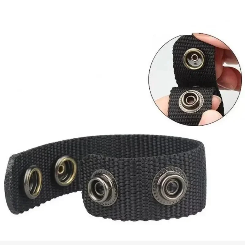 Adjustable Thickened Tactical Belt Buckle 4pcs Police Military Accessories Double Snap Buckle Nylon Tactical Belt Loop Retainer