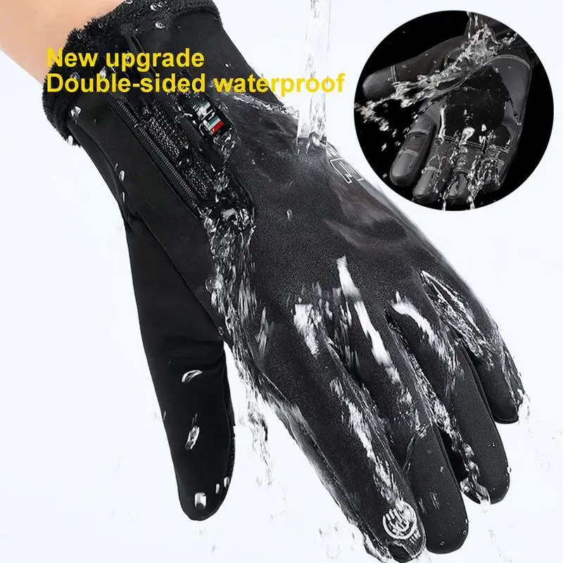 USB Heated Electric Gloves Full Finger Workout Gloves Winter Touchscreen Gloves Winter Windproof Waterproof Warm Gloves 3