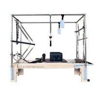 Three-in-one Multi-function Professional Wood Equipment Reformer Machine Oak Pilates Trapeze Table Cadillac Bed 1
