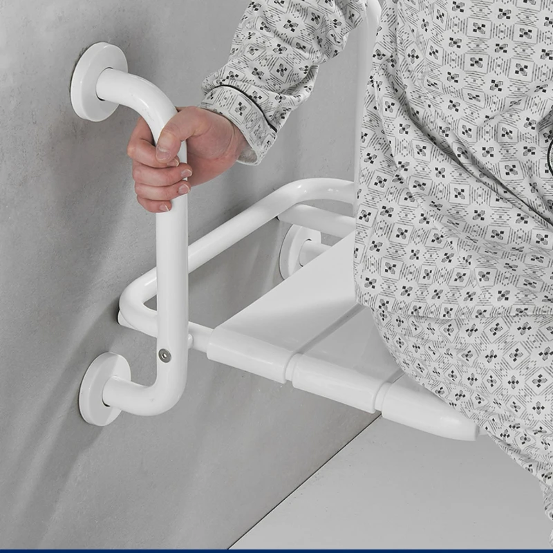 Shower Chairs Bath Chair For Elderly Wc Hocker Folding Stool Bedroom Furniture Bathroom Footrest Non Slip Step Storage Things