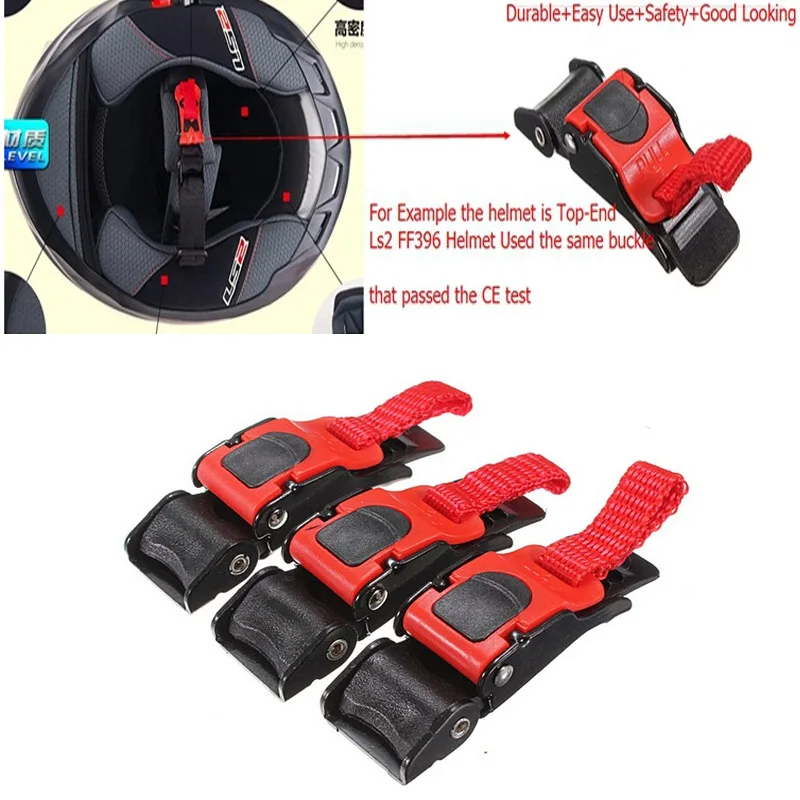 3Set Motorcycle Bike Helmet Chin Strap Safety Buckle Clip 14 thumbnail image