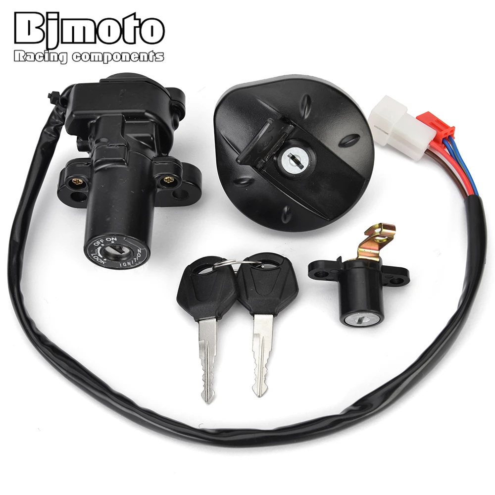 Motorcycle Fuel Gas Cap Ignition Switch Seat Lock with Key Kit For Yamaha XT660 XT660R XT660X 2004-2011/2014