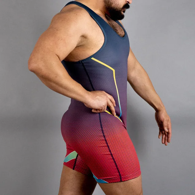 Sports Suit Wrestling Singlets Triathlon Bodysuit WWE Gym Breathable Swimwear Marathon Running PowerLifting