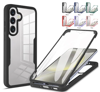 Per Samsung Galaxy A56 5G Custodia 360 Protezione schermo completo per il corpo Custodie trasparenti per Galaxy A56 Cover antiurto per telefono