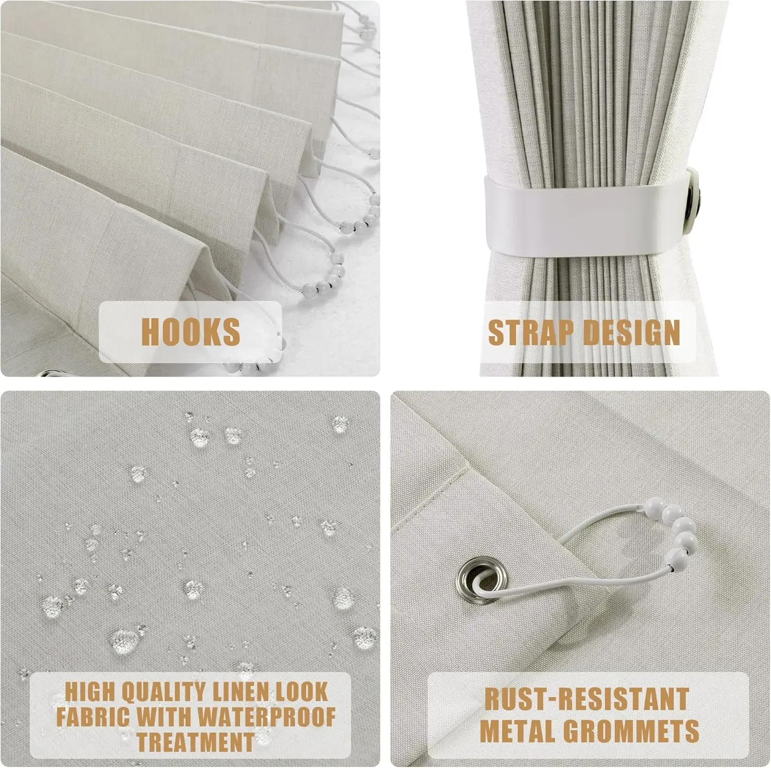 Magnetic Pleated Room Divider Curtain 4