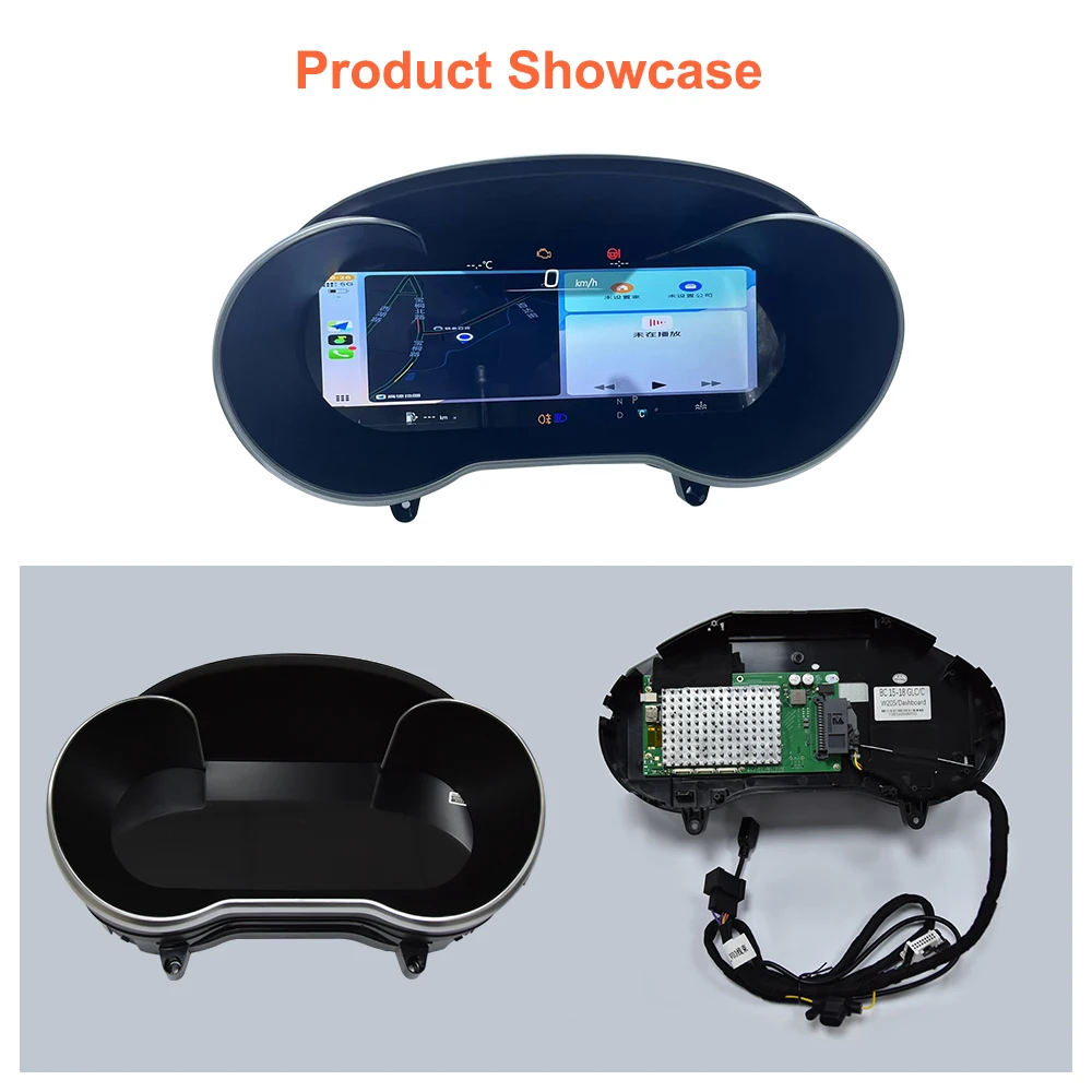 Bonroad - Panel de Instrumentos Digital de 12.3 Pulgadas con GPS y Cabina Virtual para Mercedes Benz Clase C GLC S205 W205 V205 117X253 2015-2018 NTG5.0 5.5 5