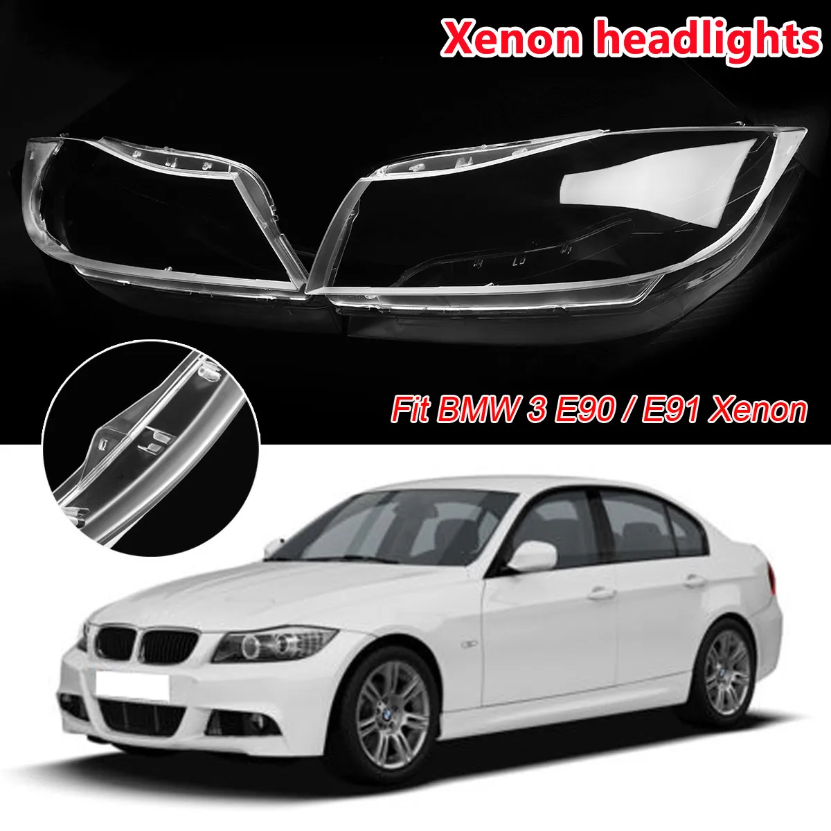 Car Xenon Headlamp Shade Cover Headlamp Cover For Bmw 3 Series E90 E91 2006-2012 Facelift Headlight Clear Lens Shell