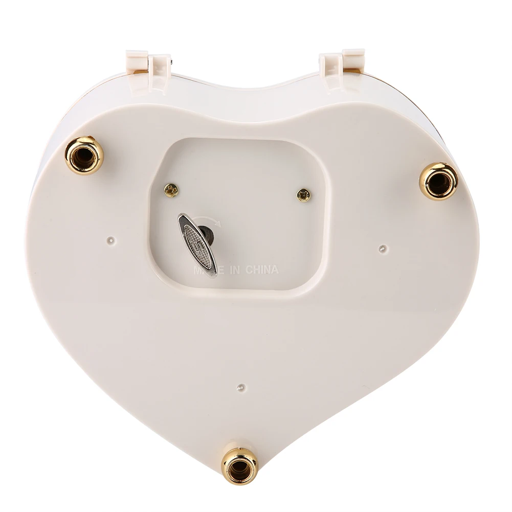 Ballet Dancer Music Box Heart Shaped Hand Cranked Musicial Box Desktop Ornament For Gift Home Decor 5