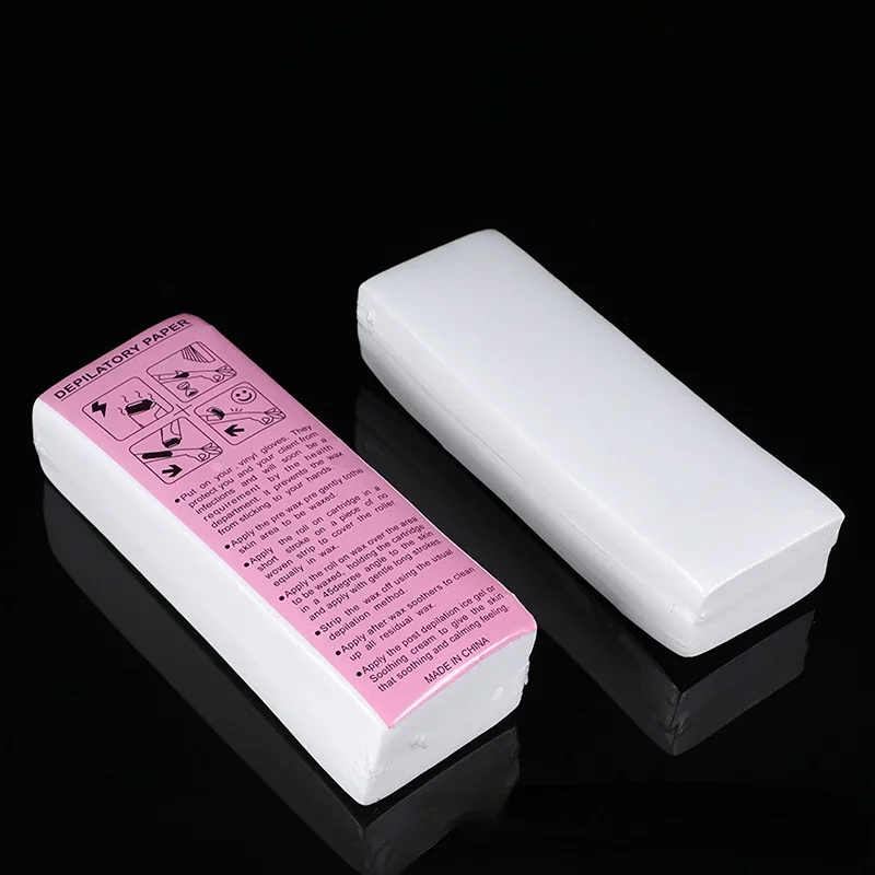 100Pcs Hair Removal Waxing Paper Strips Professional Non-Woven Fabric Body Leg Arm Wax Band Depilatory Hairs Removal Beauty Tool 6