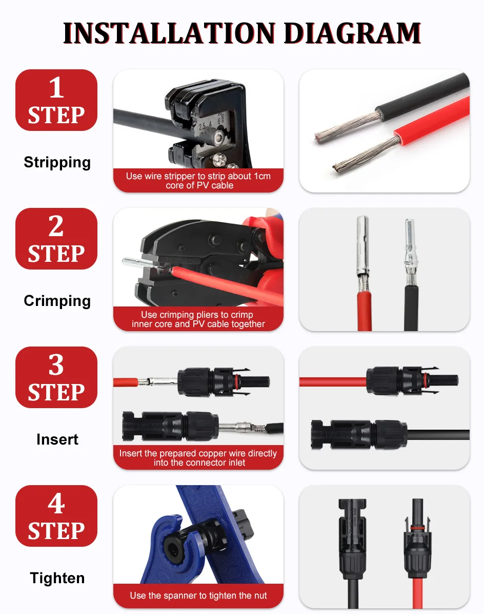 30 45 60A IP67 20PCS Conectores de