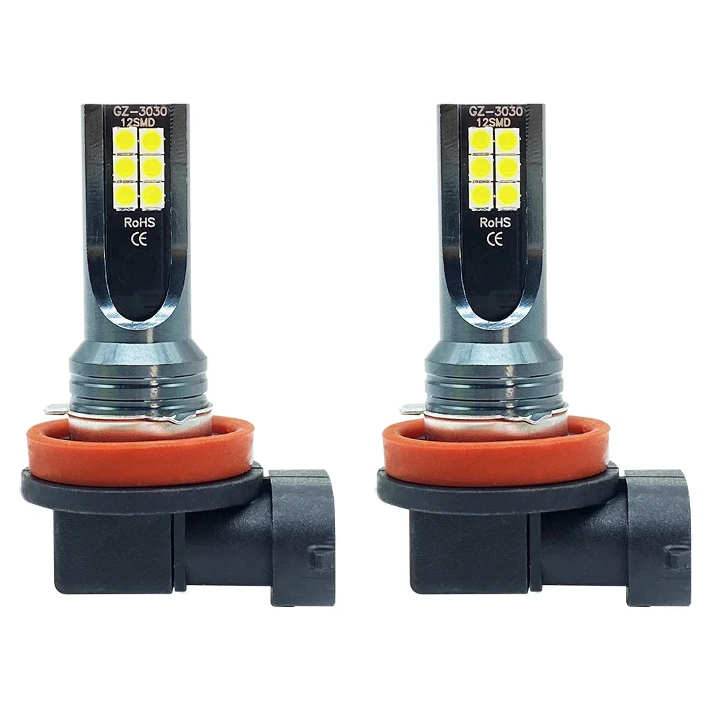 LED Bulb 2Pcs 9005 9006 H11 H8 H9 H10 H1 H3 Car Fog Light DRL H4 H7 Auto Driving Running 6000K 8000LM 80W 12V