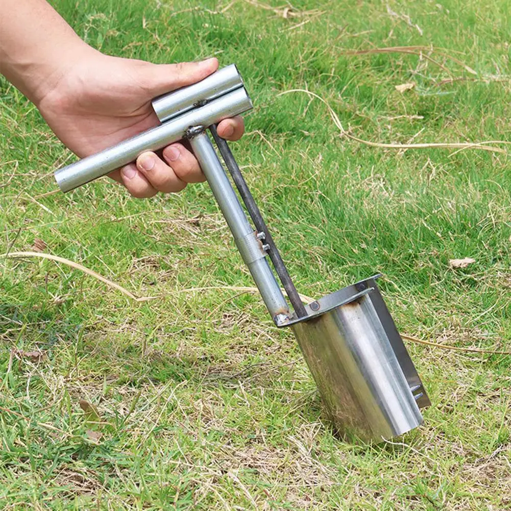 Hand Held Open End Seedling Transplanter Garden Plant Fruit Tree Seedling Transplanter Flowers Punch Holes Digging Seedlings