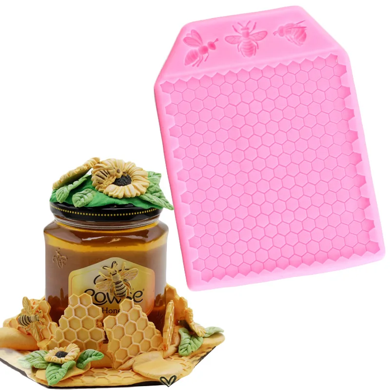 Moules En Silicone à 15 Cavités En Forme De Nid D'abeille Pour Chocolat, Abeille, Fondant, Ruche, Moule En Silicone Pour Gâteaux, Cupcakes