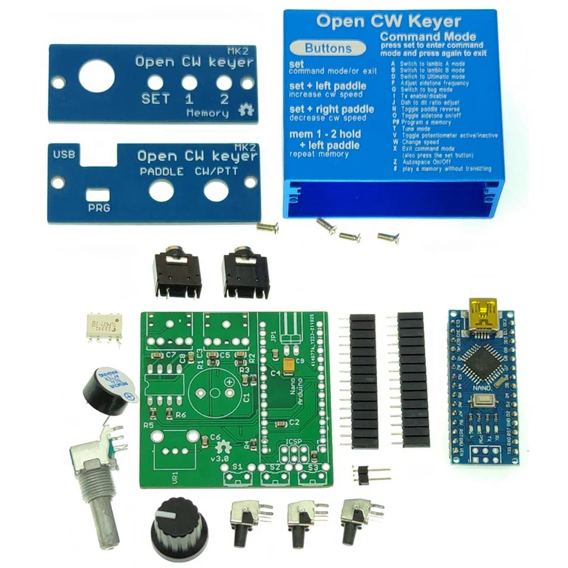 

Набор Open CW Keyer MK2 с металлическим фотоэлементом CW Keyer MK2 набор CW с регулируемой скоростью от 1 до 999 WPM