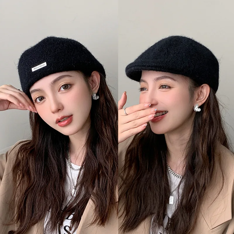 

New Spring and Autumn Boutique Duck Tongue Men's and Women's Berets British Retro Women's Leisure Winter Cap Foldable Hat