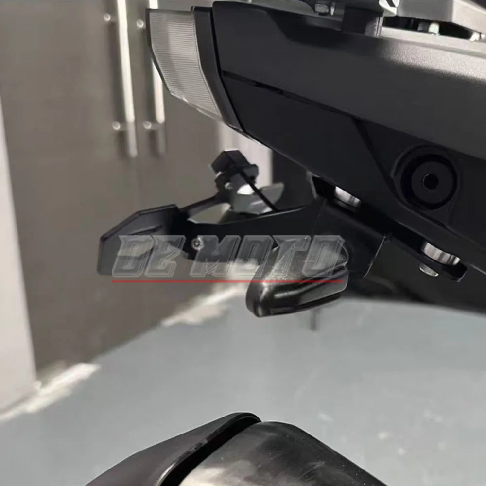 CFMOTO 1000MTX용 짧은 테일 스테인레스 스틸 리어 윙 접이식 번호판 프레임 방향 지시등 번호판 프레임