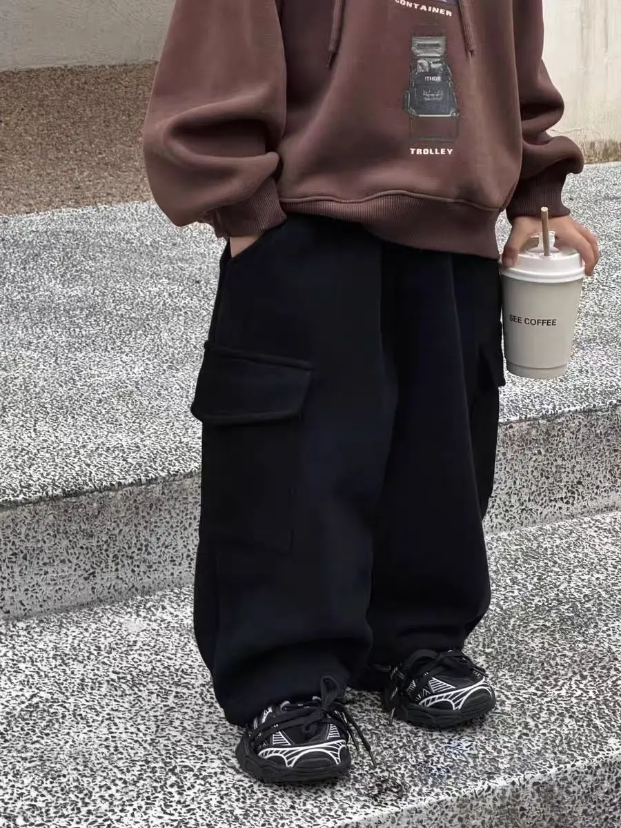 Boys Pants Kids Pants Winter Plush Kids Pants For Boys