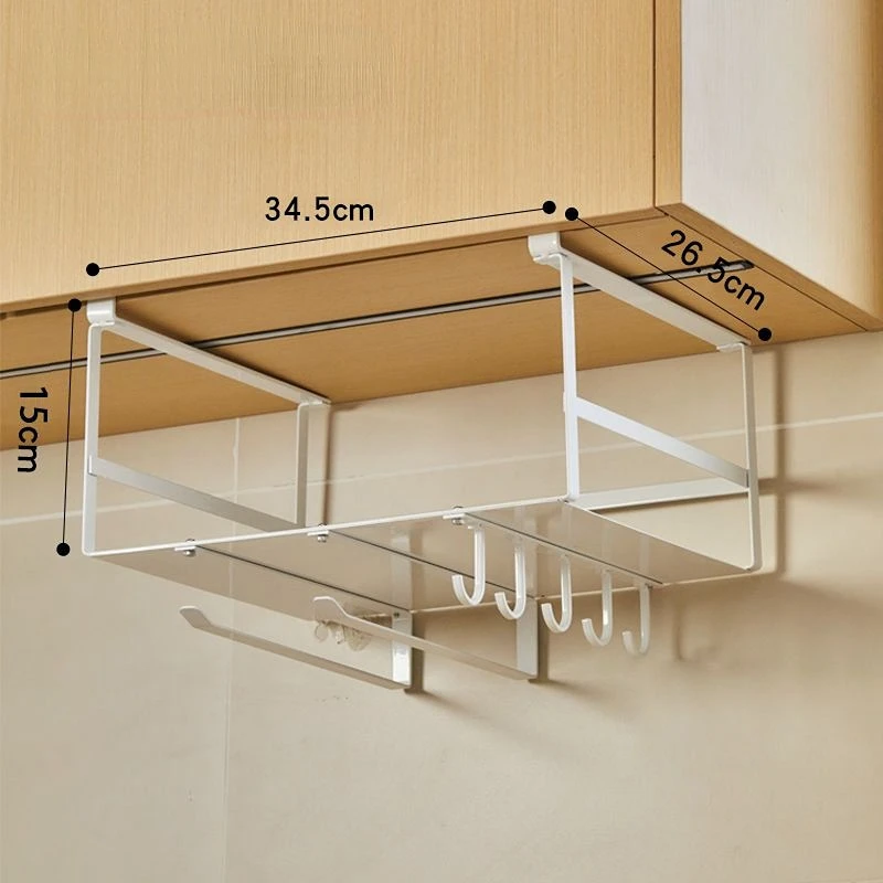 Kitchen Cabinet Storage Shelf Under Cupboard Storage Rack Hanging Basket  Punch-free Spice Rack Kitchenware Organizers Shelves - Racks & Holders -  AliExpress