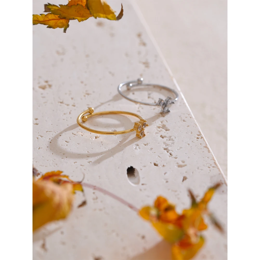 Yhpup Ring Delicate Cubic Zirconia