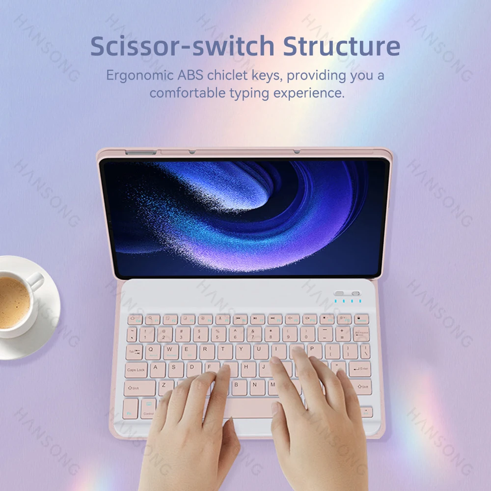 Juste de clavier Bluetooth pour Xiaomi Mi Pad 6 Pro, étui pour tablette 11 