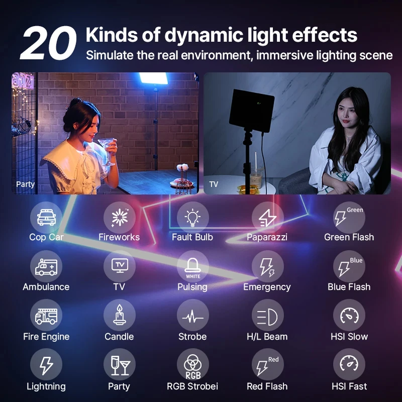 Ulanzi LT003 10inch RGB LED Video Light Panel Camera Light Full Color Rechargeable 8000mAh 2500K-9500K Studio Lamp Live Lamp