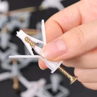 200/20x Plasterboard Dowels พร้อมสกรูยึดเจาะสกรูขยายหลอด Drywall Anchor Fastener ชุดเครื่องมือฮาร์ดแวร์ 5