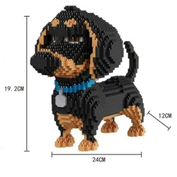 Dachshund Building Blocks Set - Educational Toy & Pet Lover Gift - With box (Big Dachshund)