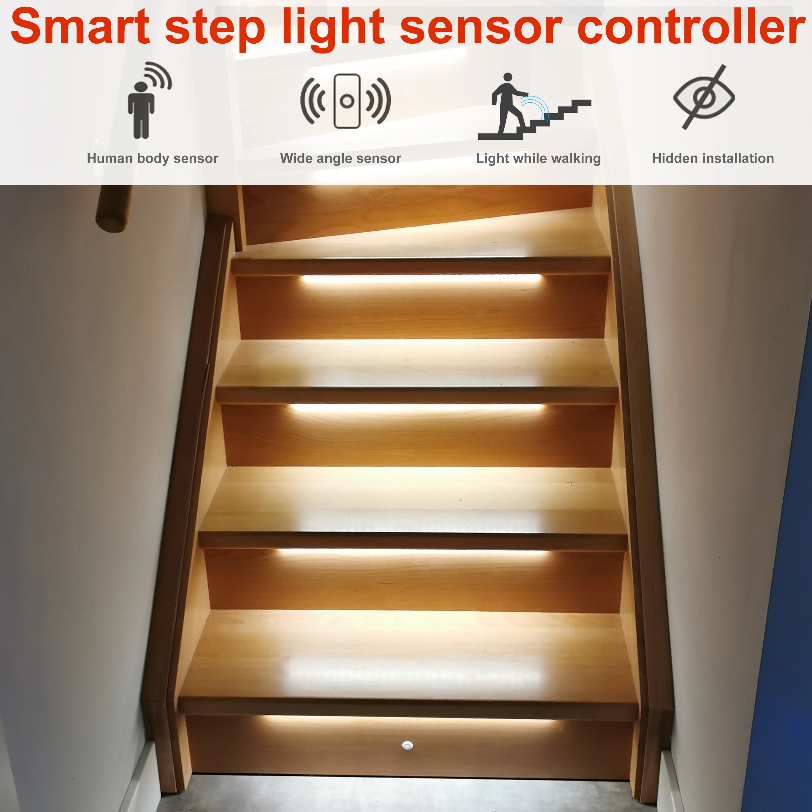Contrôleur LED 32 Canaux Pour Escalier - Détecteur De Mouvement, 12V/24V, 150W - Éclairage D'escalier Intelligent