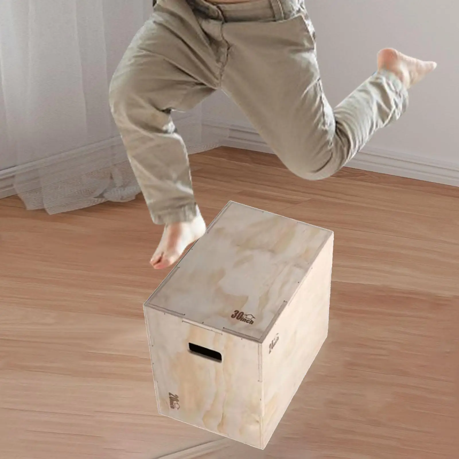 Wooden Plyometric Box Exercise Equipment for Jumping Squats Workout