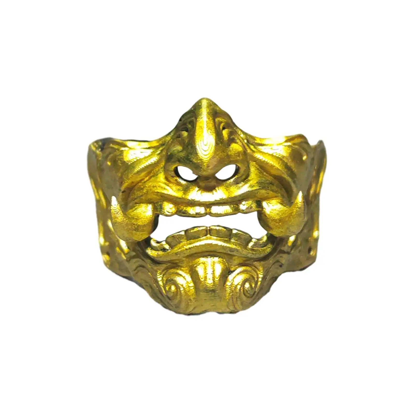 

1:6 Scale Japanese Mask Model Doll Accessories Durable Half Face Halloween Horrible Mask Miniature for 12inch Soldier Figures