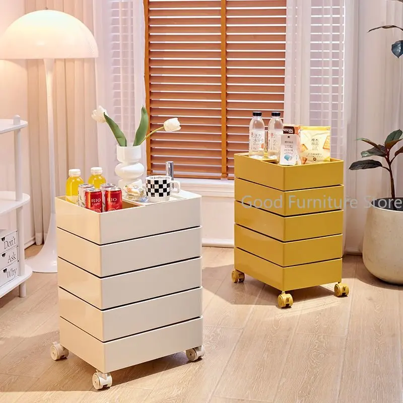 

360 Rotating Storage Cabinet Modern Minimalist Office Multi-layer File Removable Storage Cabinet Bedside Table Dropshipping