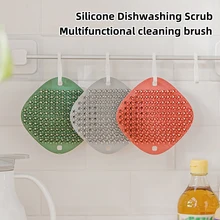 

Obelix Kitchen Cleaning Brush Silicone Dish Brush Fruit Vegetable Cleaning Brushes Pot Pan Soft Silicone Scouring Pad Table Mats