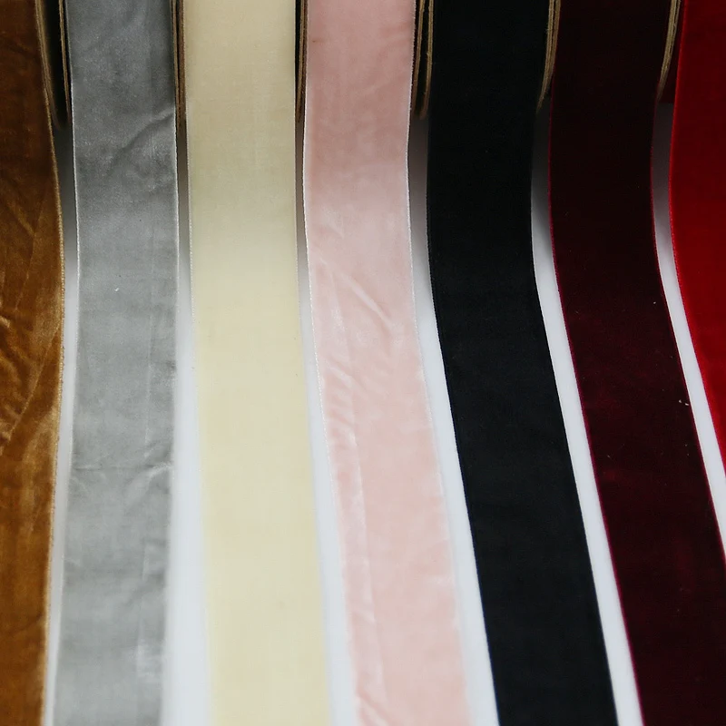 (10 Meters/roll) 25mm Velvet Ribbon Christmas Lace Ribbons Wholesale Gift Wrapping Decoration  Handmade Holiday Party Decoration