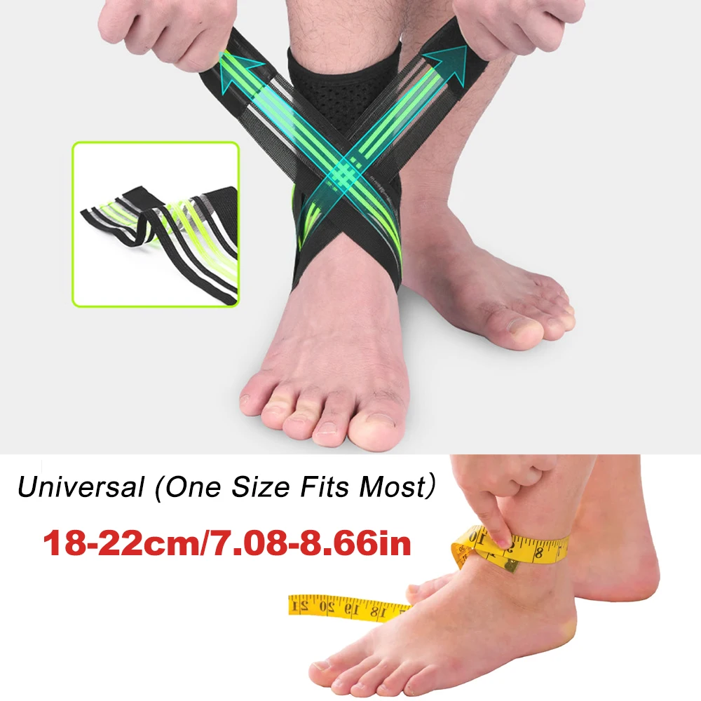1 PCS Sport Ankle Brace Bandage Compression Ankle Support, Relieves Achilles Tendonitis,Joint Pain,Plantar Fasciitis, Basketball