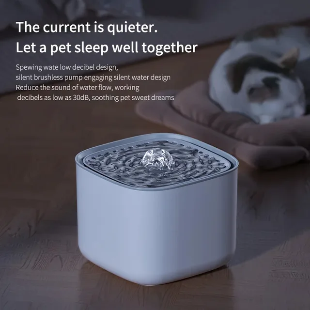 101oz/3L Pet Water Fountain Automatic Induction Circulating Filtering Cat Water Drinker USB Electric Mute Cats Water Dispenser 6