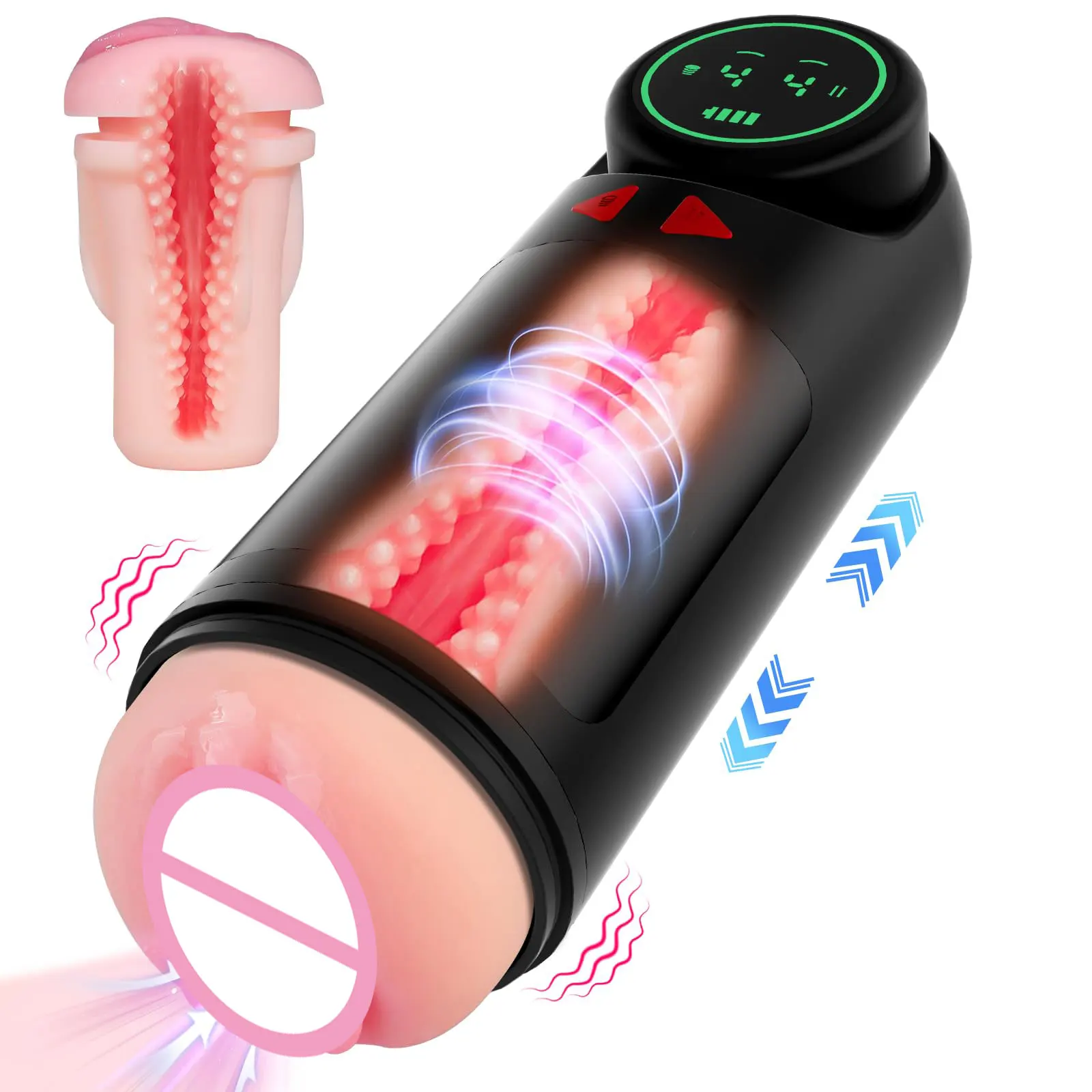 Realistische Vagina Automatischer männlicher Masturbator Taschenmuschi Stoßen Saugen Blowjob Penis Vibrator Massagegerät Erwachsenes Sexspielzeug 18 1