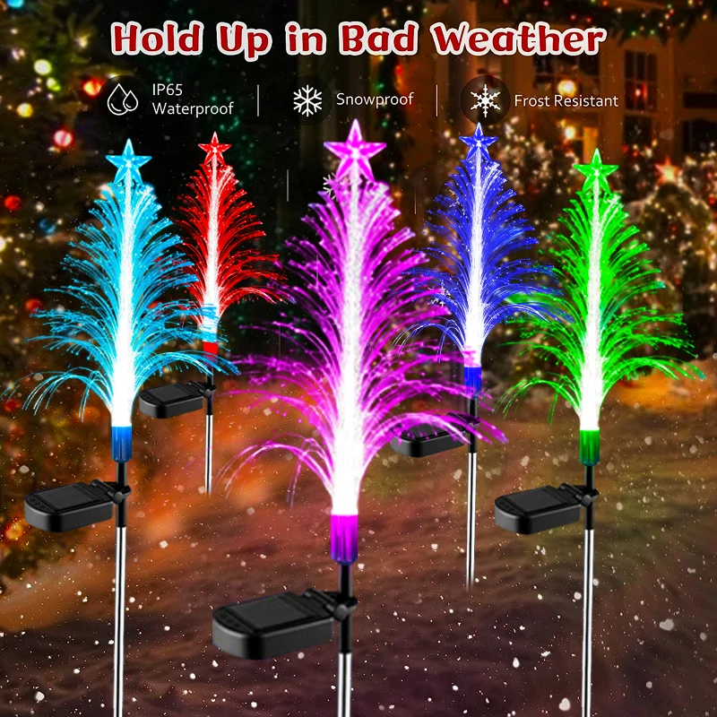 Solar Lights Solar Christmas Pathway Lights LED Outdoor Waterproof Xmas Decor Yard Garden Patio Lawn Stake Lights