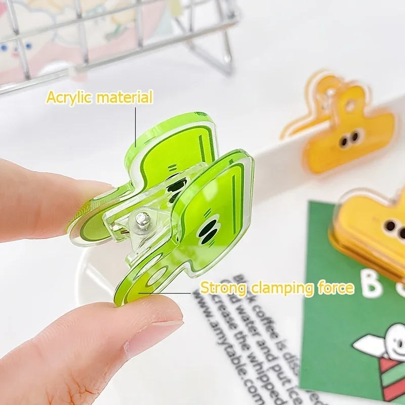 Acrylic Spring Clip Memo Note Holder Test Paper Handbook Document Picture Storage Organizer School Supplies Stationery Decor memo holders