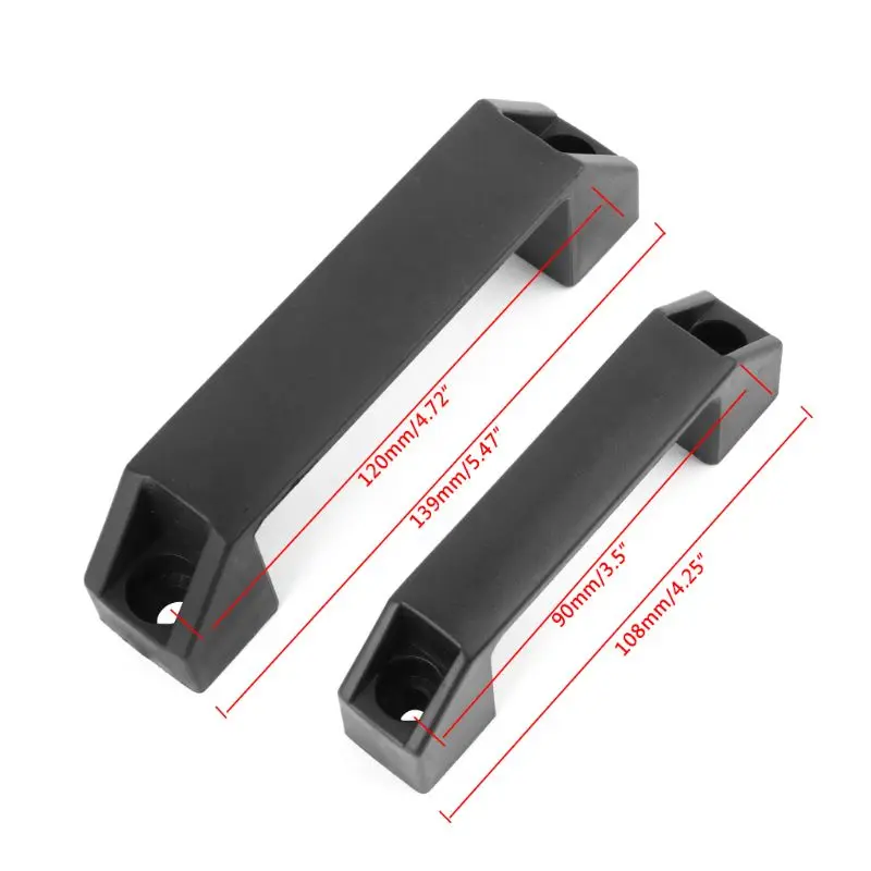 Black Door Handle for Series Aluminum Extrusion with Slot 6mm