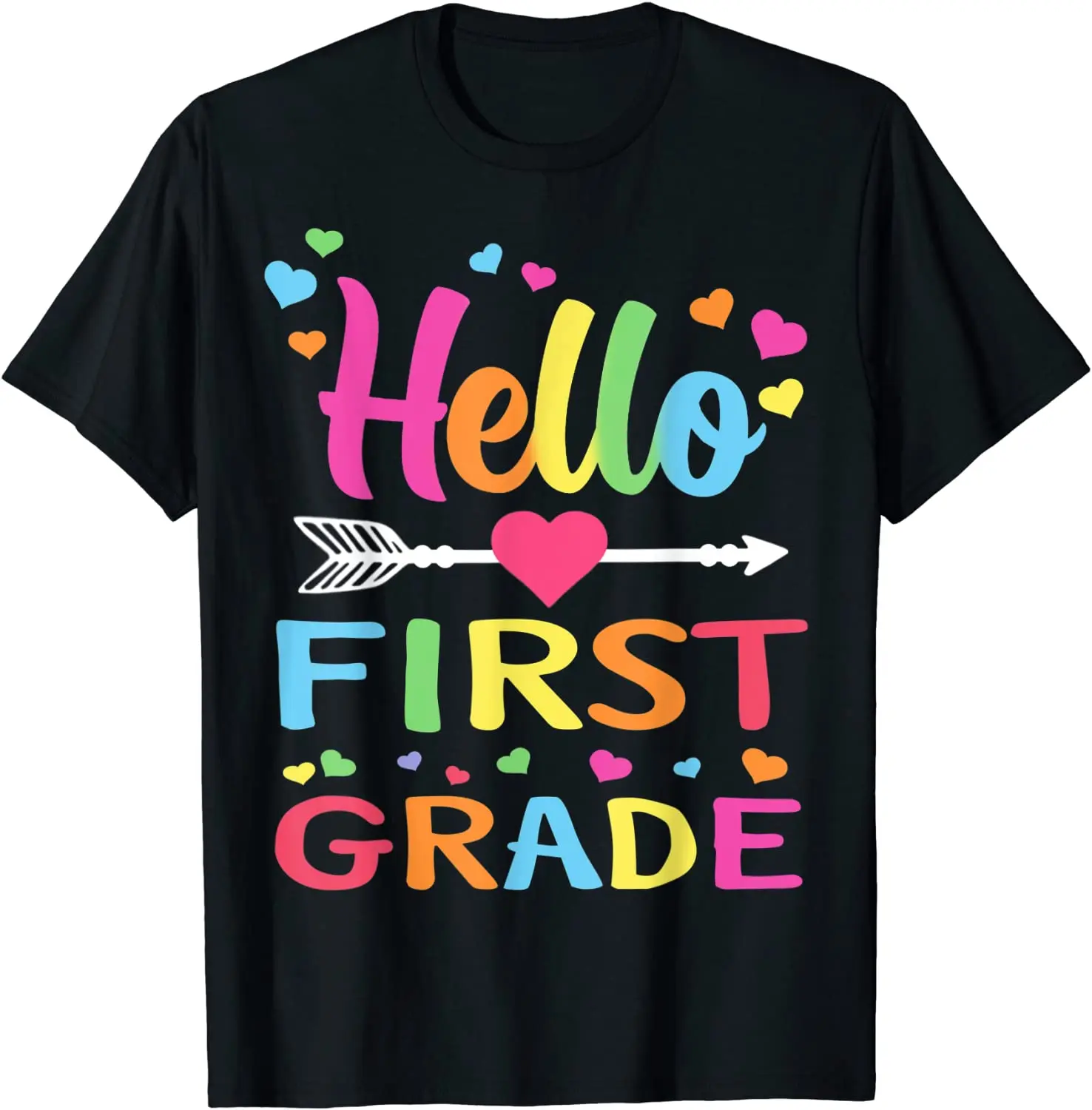 

Hello 1st Grade Back To School First Grade Teachers Students T-Shirt Design T Shirts New Design Cotton Man T Shirt Group