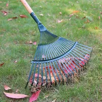 Realmote Rake 22 Toothed Rake Dead Leaf Rake Steel Wire Garden Gardening Tools Agriculture 1