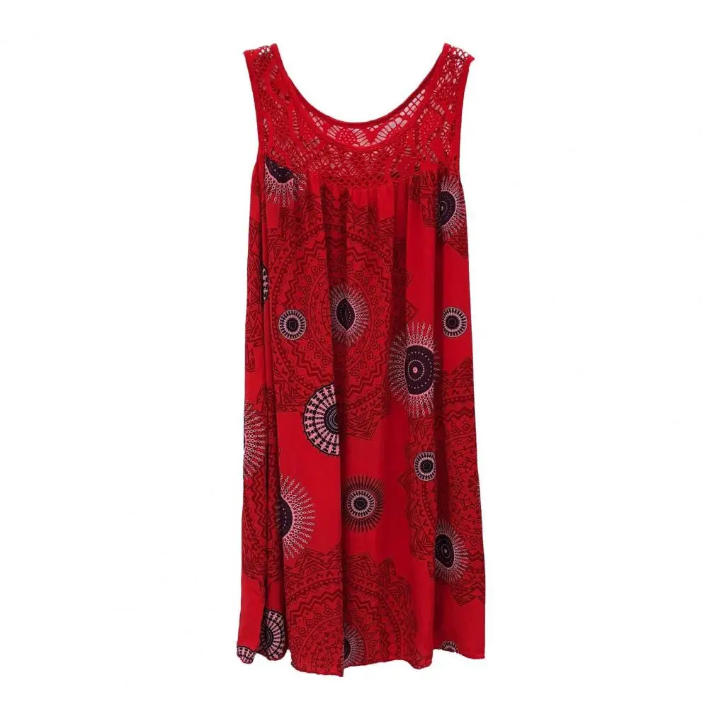 

Платье-мини свободного кроя для отпуска в богемном стиле с цифровым принтом, плиссированные детали для женщин, летнее платье с круглым вырезом и принтом