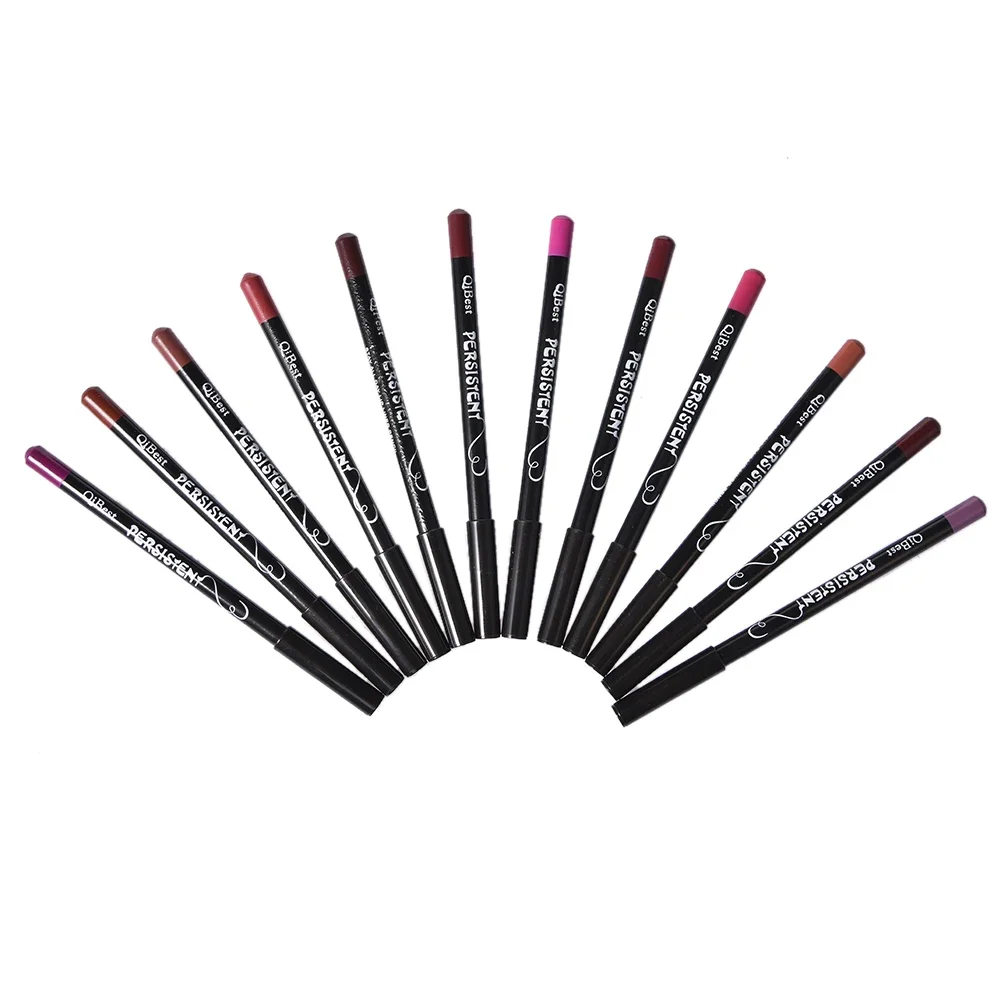 12Colors/Set Waterproof Lip Liner Pencil Brand New Professional Long Lasting Moisturizing Lipliner Lips Makeup Tools For Women 6