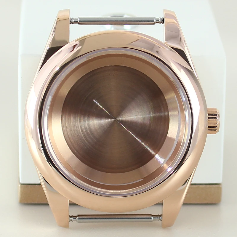 High-Quality 36mm/39mm Steel Watch Case with Sapphire Glass Bracelet