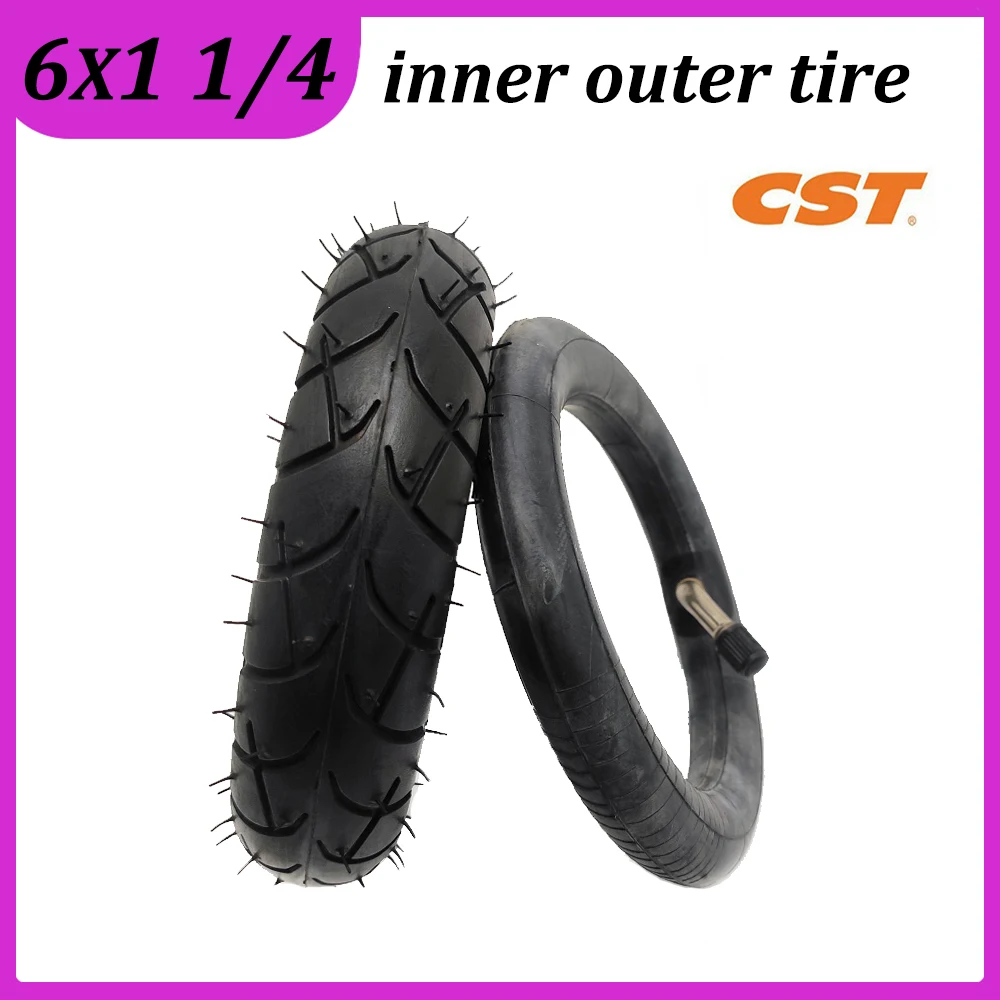 

6x1 1/4 Tire CST Inner Tube Outer Tyre for Mini Electric Scooter Thickened Wear-resistant Replacement Parts