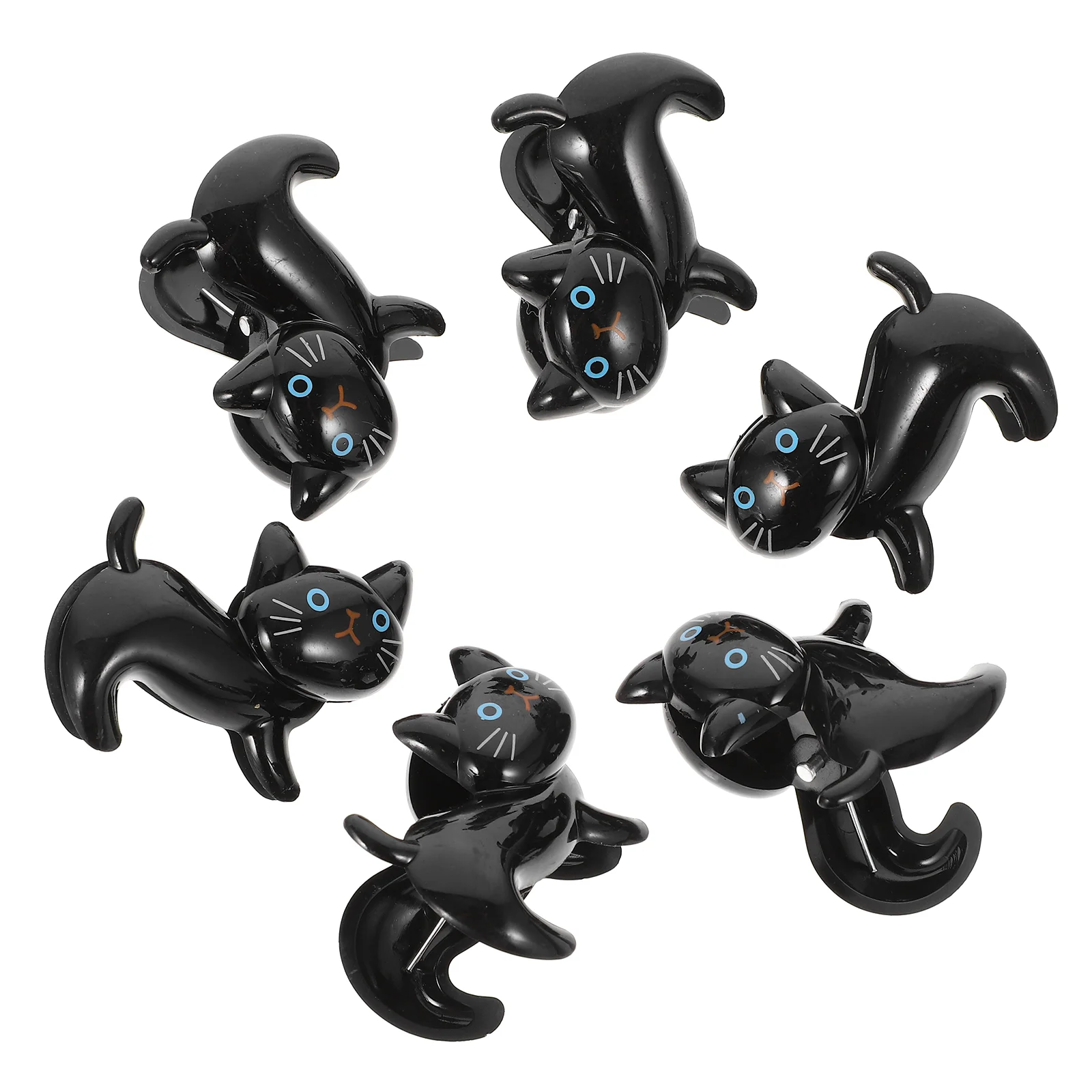 

6 Pcs Cat Shaped Clips Multipurpose Beach Towel for Pool Chairs Drying Clothes Hanging Clamps