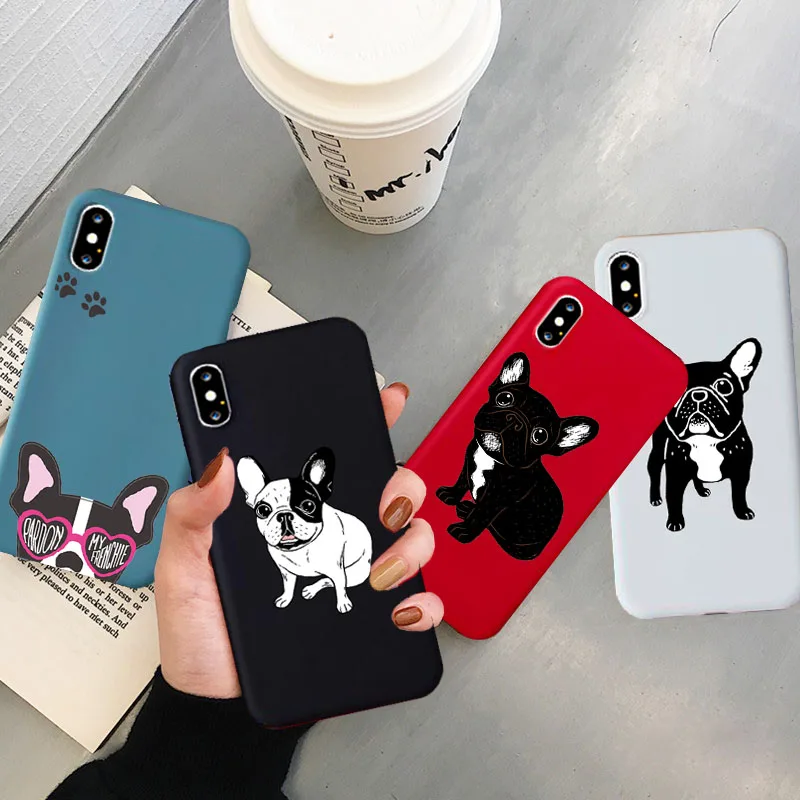 New Cute Brindle Frenchie Puppy Case Per Iphone 14 13 12 11 Pro X Xr Xs Max 7 8 Plus Se 13 Cover Custodia Morbida In Silicone Per Telefono Capa