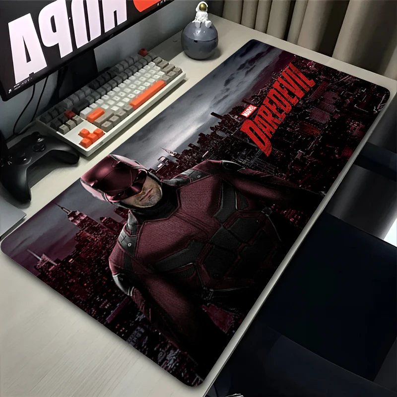 

Marvel Dark Daredevil Large Mouse Pad Computer Game Accessories Desk Pad For Laptop Desk Non Slip HD Printing Keyboard Mouse Mat