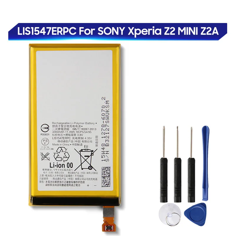 

Replacement Battery For SONY Xperia Z2 Compact Z2A Z2 MINI ZL2 SOL25 D6563 Z2MINI LIS1547ERPC Rechargeable Battery 3000mAh